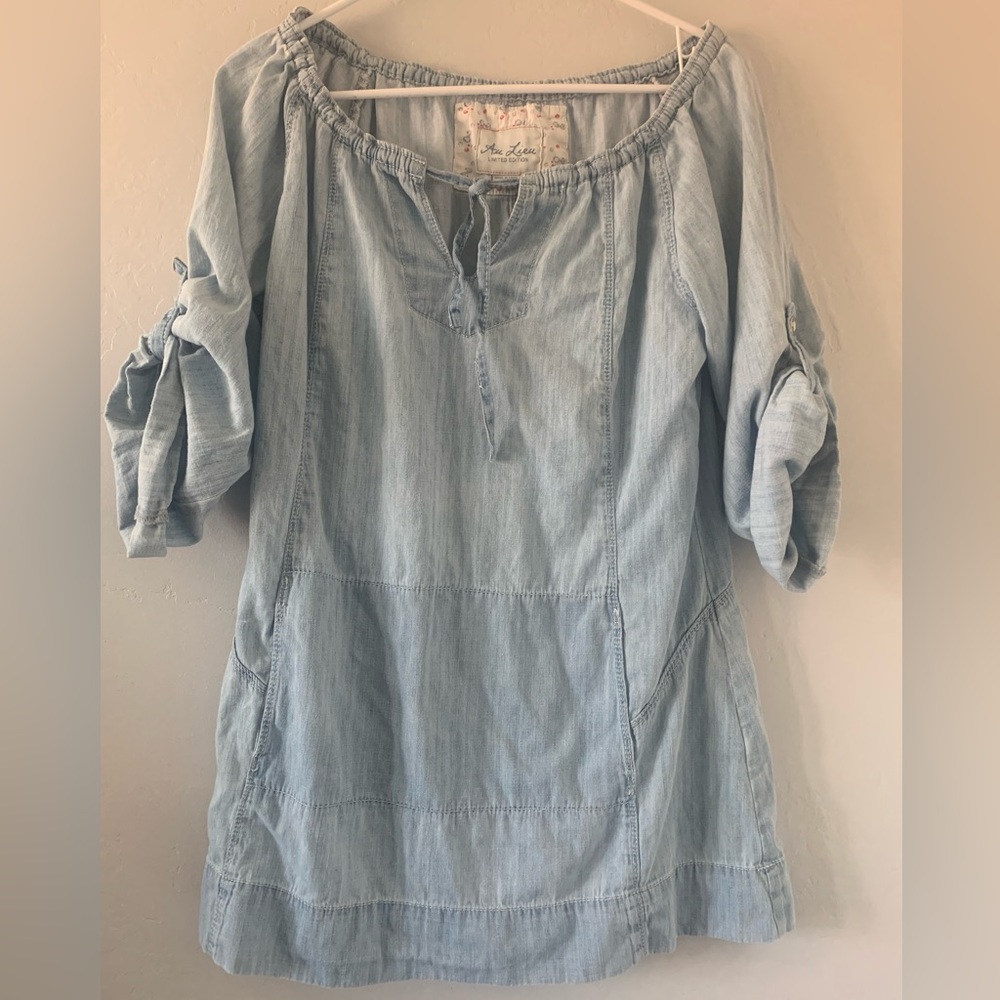 AU LIEU LIMITED EDITION WOMEN DENIM 3/4 SLEEVE SIZE MEDIUM